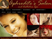 Tablet Screenshot of aphroditessalon.com